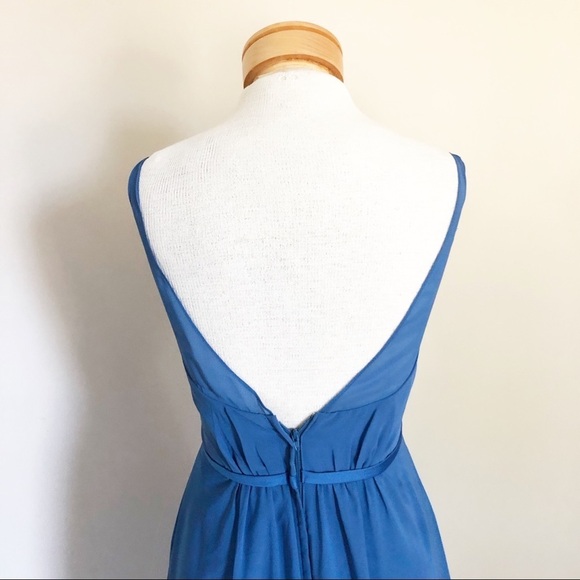 Brideside Mary Kate V Neck Bridesmaids Dress Gown Blue Size 4 - Picture 5 of 7
